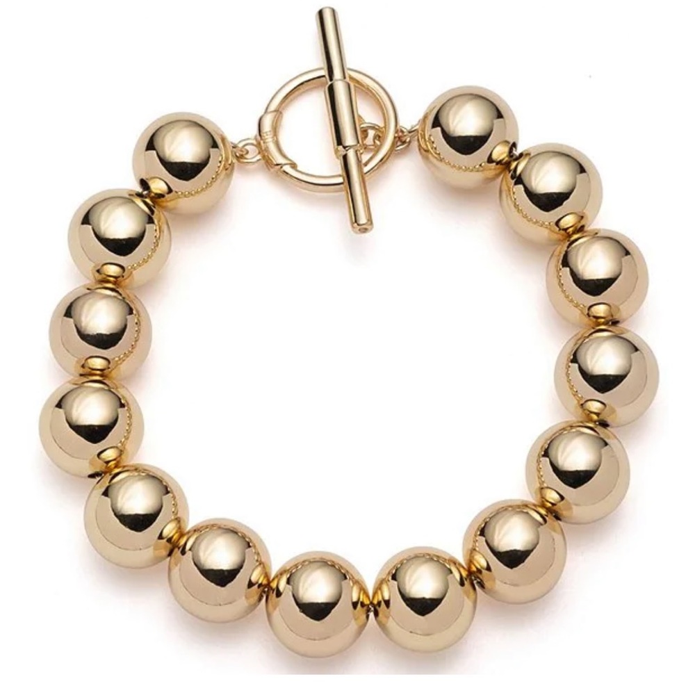 ⭐️ Lauren Ralph Lauren Beaded Flex Gold Line Bracelet